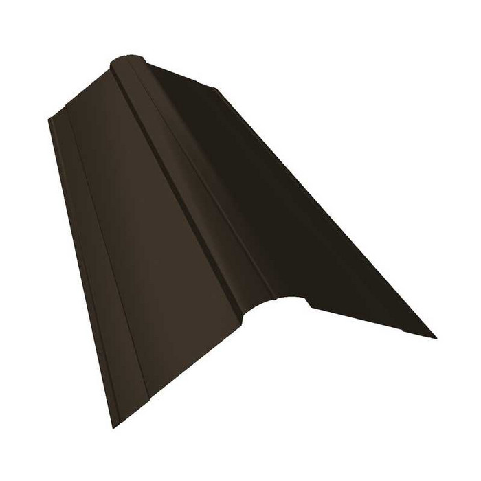 Планка конька фигурного 150x150 0,5 Quarzit RR 32 темно-коричневый